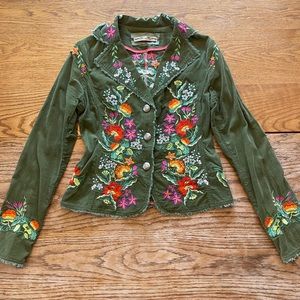 Miss Me Embroidered Corduroy Jacket